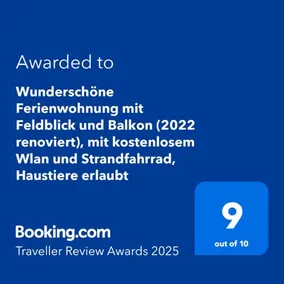 Wunderschöne Ferienwohnung mit Feldblick und Balkon, mit kostenlosem Wlan und Strandfahrrad, Haustiere erlaubt - Image 1