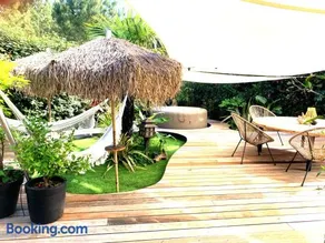 Maison ambiance cabane exotique climatisée piscine & spa 3 chambres 6 personnes - Image 1