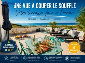 Une des plus belles vues de Biscarrosse Plage Terrasse panoramique de 63 m2 face ocean vue mer exceptionnelle plage a pied emplacement unique parking gratuit - Image 1