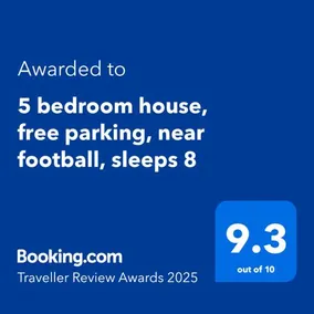 5 bedroom house, free parking, near football, sleeps 8 - Image 2