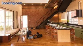 SaffronStays Deckhouse 47 - 3BR pet-friendly industrial-style pool villa with bonfire, BBQ, rain dance & celebration turf - Image 2