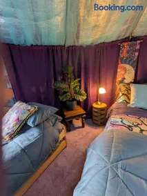 Cosy Glamping Yurt with log burner on our smallholding, ideal family getaway or romantic retreat - Image 2