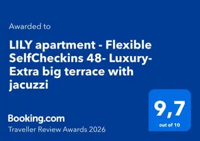 LILY apartment - Flexible SelfCheckins 48- Luxury- Extra big terrace with jacuzzi - Image 2