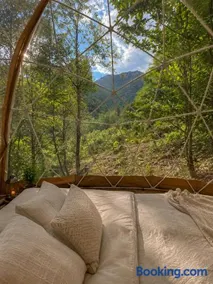 Dôme Glamping Sous les Étoiles, Rivière, Animaux, Douche Ambiance Bali, Cévennes - Image 4