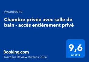 Chambre privée avec salle de bain - accès entièrement privé - Image 1