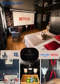 Suite romantique noire et bordeaux - Image 1
