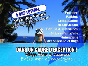 Dans un cadre d'exception, Vue mer panoramique à Agay Côte d'Azur, Village Vacances Cap Esterel, 2 chambres, avec jardin, golf, climatisation, Wifi, 5 piscines - Image 1