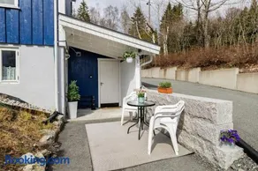 Mountain view Apartment near Oslo: bedroom, lounge, kitchen and bathroom. Flat in Rykkinn - Image 2