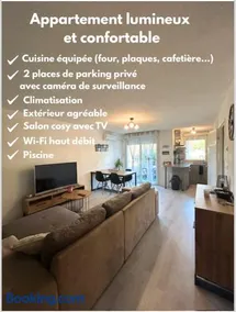 T2 cosy, calme et 2 Parking privé avec Piscine - Image 1