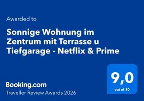 Sonnige Wohnung im Zentrum mit Terrasse u Tiefgarage - Netflix & Prime - Image 1