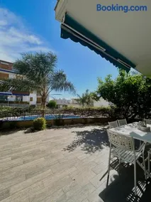 Voll ausgestattete Wohnung mit Pool und Grill | Gartenblick | Nah am Strand - Image 1