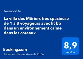 La villa des Mûriers très spacieuse de 1 à 8 voyageurs avec lit bb dans un environnement calme dans les coteaux - Image 4
