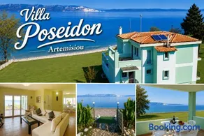 Luxury Beachfront Villa Poseidon Artemisiou Παραθαλάσσια Βίλα στην βόρεια Εύβοια για φιλοξενία 9 ατόμων - Image 1