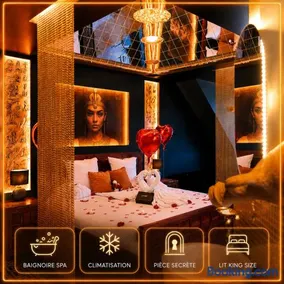 Le Secret de Cléopâtre, Suite de Luxe avec Jacuzzi et Pièce Secrète - Image 1