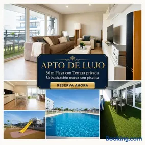 Apartamento Premium Piscina y Terraza a 50 m de la Playa - Image 1