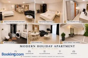 MODERN HOLIDAY APARTMENT Free Parking Free WiFi Fully Equipped 1 to 4 Guests - Image 1