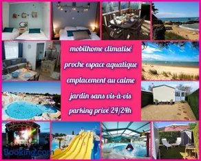 Mobilhome 2ch récent et climatisé-terrasse fermée-jardin sans vis à vis-camping 4 étoiles Les Charmettes - Image 1