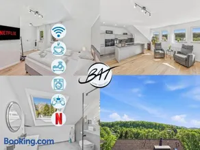 BAT Home Solutions Trierweiler - alles was ein Hotel nicht bietet - 5 Apartments 40 bis 120 qm für bis zu 29 Personen - 5-Raum-Apartment barrierefrei - 60 qm Balkon mit Blick bis Luxemburg - einzeln bis komplett buchbar - 3 Min zur A64 - Image 1