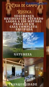Osório Casa Rústica na Lagoa para 5 pessoas 2 quartos 250 metros da lagoabanhável 15 min da praia wiFi natureza tranquilidade - Image 4