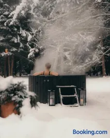 Briežu Stacija Forest Cabin with Hot Tub - Image 2