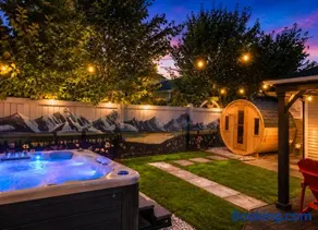 Nordic Spa Escape - Hot Tub - Fire Table - BBQ - Barrel Sauna - Image 1