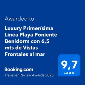 Luxury Primerísima Línea Playa Poniente Benidorm con 6,5 mts de Vistas Frontales al mar y Parking - Image 1