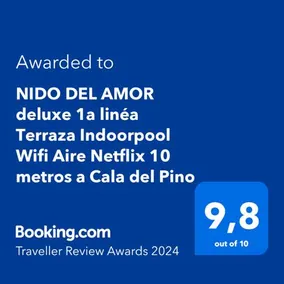 NIDO DEL AMOR deluxe 1a linéa Terraza Indoorpool Wifi Aire Netflix 10 metros a Cala del Pino - Image 5