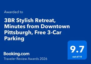 3BR Stylish Retreat, Minutes from Downtown Pittsburgh, Free 3-Car Parking - Image 4