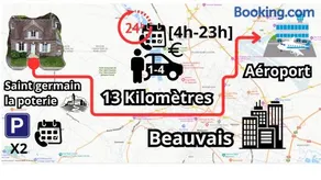 Chambre calme et accueillante 13 kmtrs aéroport, parking gratuit, navette gare ou aéroport - Image 2