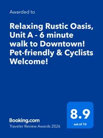 Relaxing Rustic Oasis, Unit A - 6 minute walk to Downtown! Pet-friendly & Cyclists Welcome! - Image 5