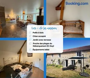 Maison renovee en pierres séjour spacieux avec jardin et terrasse aménagée près Omaha beach & Bayeux à 5mn de la mer tous commerces - Image 4