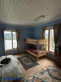 The blue room at Vevstogo - cosy bedroom with a mesmerizing view, sauna and eco living in an old school house - Image 4
