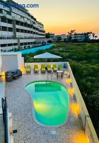 White & Blue Beachfront Luxury Villa - Image 1