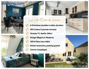Magnifique villa 12 pers - 6 chambres avec salle de bain privative au Calme - 30 min Asterix - Ecrin de charme - Image 2