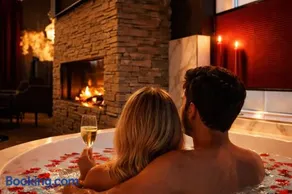 Wellness Tuin Horst Noord Limburg - Suite met Indoor Jacuzzi en Openhaard en privé Sauna - in Romantische stijl - Gratis Fles Prosecco & Leuke Partner connect box ! - Ultieme Partner Beleving - Image 2