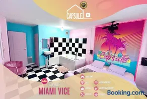 Capsule Miami Vice - Jacuzzi - Billard - Ecran cinéma & Netflix - Ping-Pong - Nintendo & Jeux- - Image 1