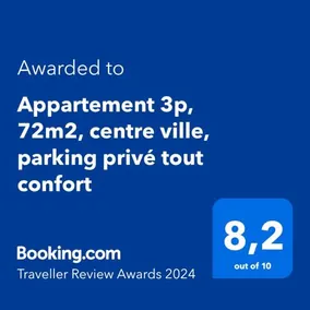 Appartement 3p, 72m2, centre ville, parking privé tout confort - Image 2