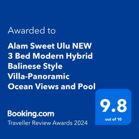 Alam Sweet Ulu-Modern "Balinese Style Villa" 3 Large Comfy Beds 2 private Bedrooms, Panoramic Ocean Views Pool - Image 2
