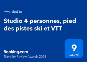 Studio 4 personnes, pied des pistes ski et VTT - Image 1