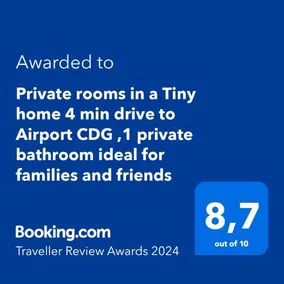 Private rooms in a Tiny home 4 min drive to Airport CDG ,1 private bathroom ideal for families and friends - Image 2