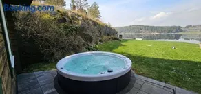 Log cabin with pool, sauna and boat by Torreby Castle - Image 2