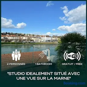 Appartement Cosy Pour Deux, Balcon Vue Marne - Image 2