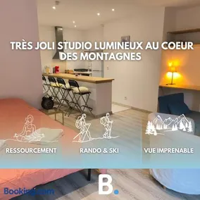 Studio rénové avec balcon & vue sur les montagnes - Image 1