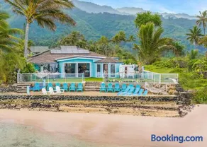 Corner Luxury Ethereal Hawaii Beachfront Estate for Monthly Rental with Private Beach & 3 Beachfront Jacuzzis & Snorkeling Reef & Jurassic Park Film Site - Image 2