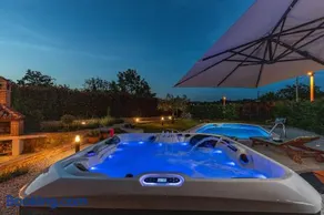 Villa Nonni in Central Istria for 4 persons with 32 m2 private pool, jacuzzi, free bikes & kids playground - Image 2