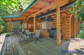 Creekside Log Cabin - Fireplace - Mt Hood - Image 1