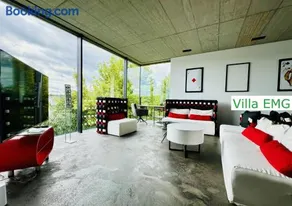 Luxus Design Ferienhaus Villa EMG Bensheim nah Frankfurt, Heidelberg mit Sauna, Schwimmteich, Garten für Familien und Gruppen bis 17 Personen - Image 2