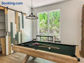 New Bison Cabin Hot Tub Air Hockey Pool Table - Image 4