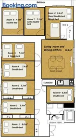 M2-3Haneda Lex House 9BDR Max22 people 2WC 2Bath 1min from Sta FreeParking 'Private use - Image 2
