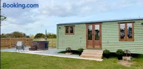 Shepherds hut surrounded by alpacas and ponies - Image 2
